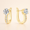 Elegant Moissanite Earrings in Gold