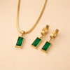 Elegant gold necklace with moon and cubic zirconia
