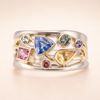 Classic Cubic Zirconia Ring with Refined Play of Colour