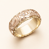 Romantic Gold Ring with Rose Flower Design
