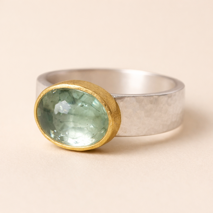 Elegant Green Cubic Zirconia Ring
