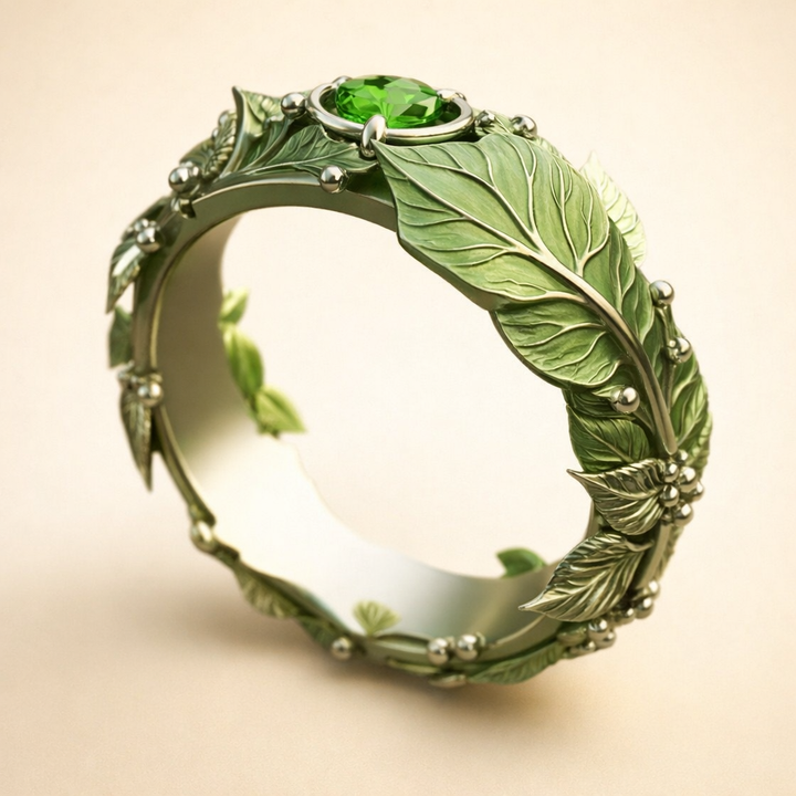 Elegant Green Cubic Zirconia Ring
