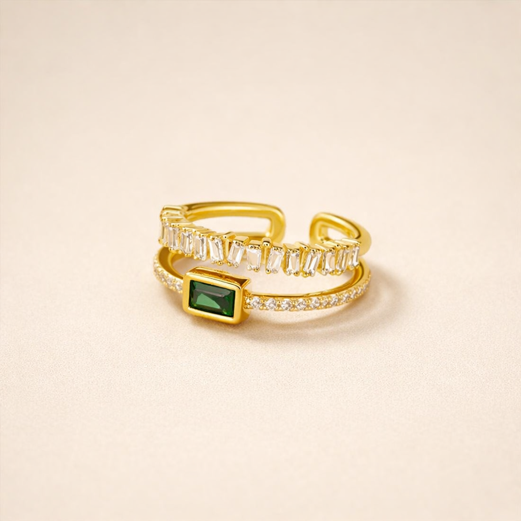 Soft shine cubic zirconia ring