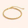 Elegant gold bracelet with refined twist