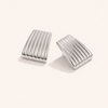 Elegant Silver Earrings with Subtle Cubic Zirconia Details