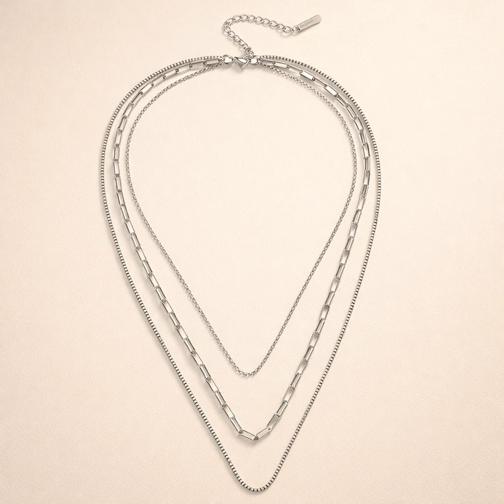 Elegant silver lightning bolt necklace with subtle details