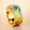 Elegant flower ring in vintage gold