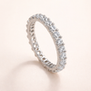 Elegant silver ring with refined cubic zirconia inlay