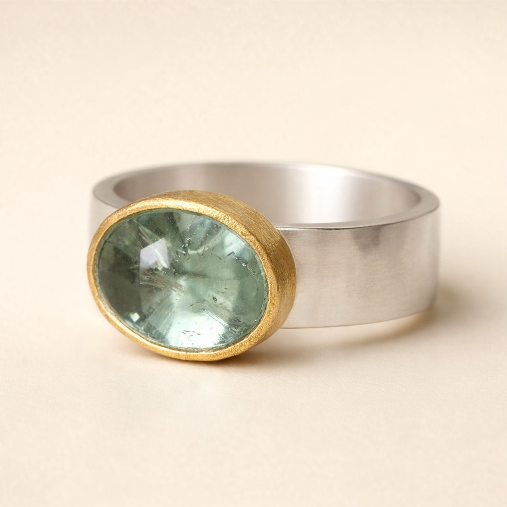 Elegant Green Cubic Zirconia Ring