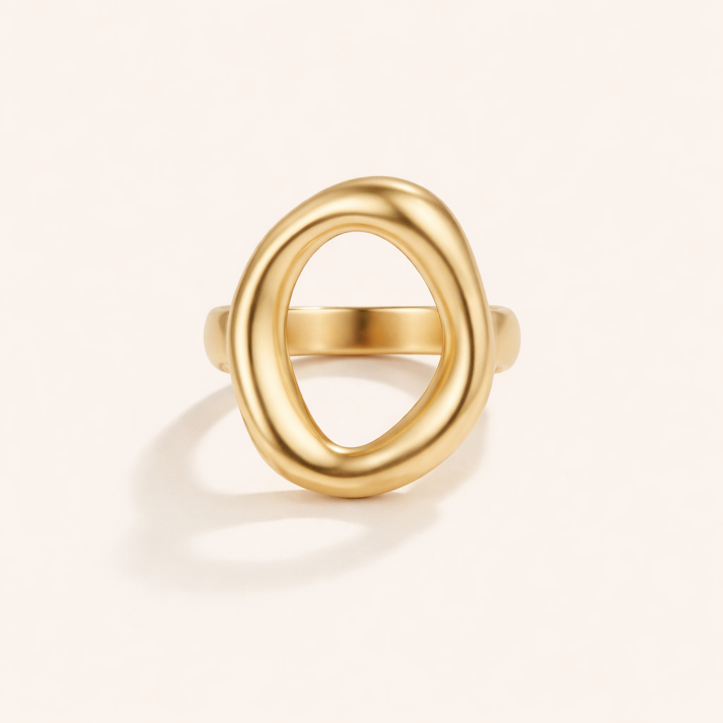 Soft textured gold ring