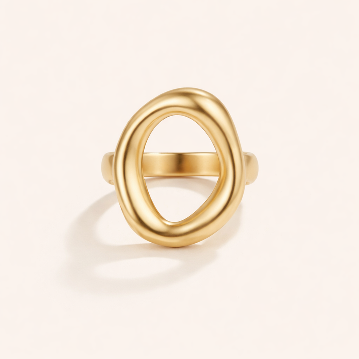 Soft textured gold ring