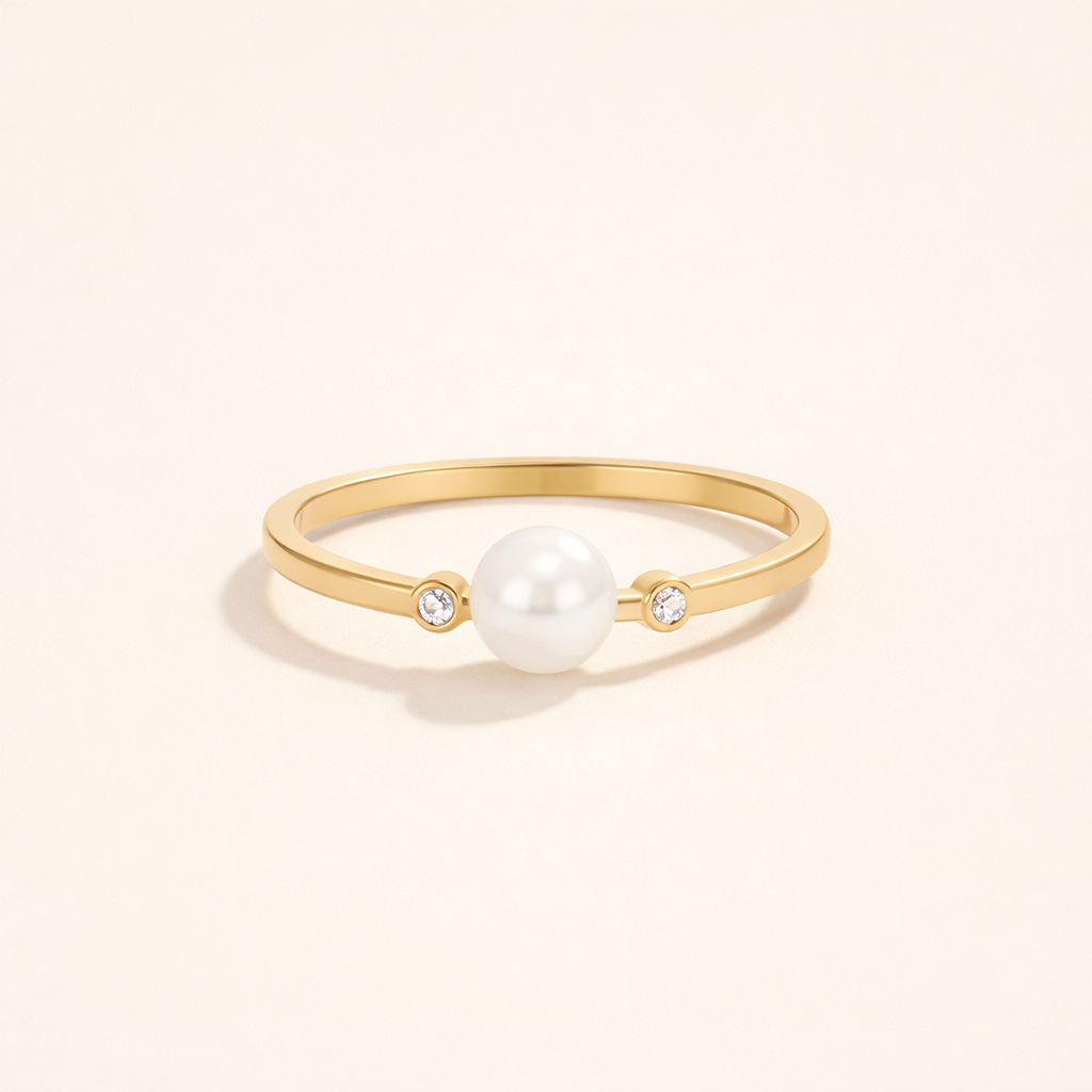 Soft freshwater pearl ring