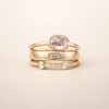 Elegant Gold Ring with Cubic Zirconia in Vintage Style