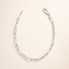 Elegant white gold link bracelet