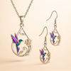 Beautiful Hummingbird Necklace for Women with Bonus Earrings