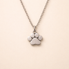 Elegant Silver Paw Necklace – Stainless Steel