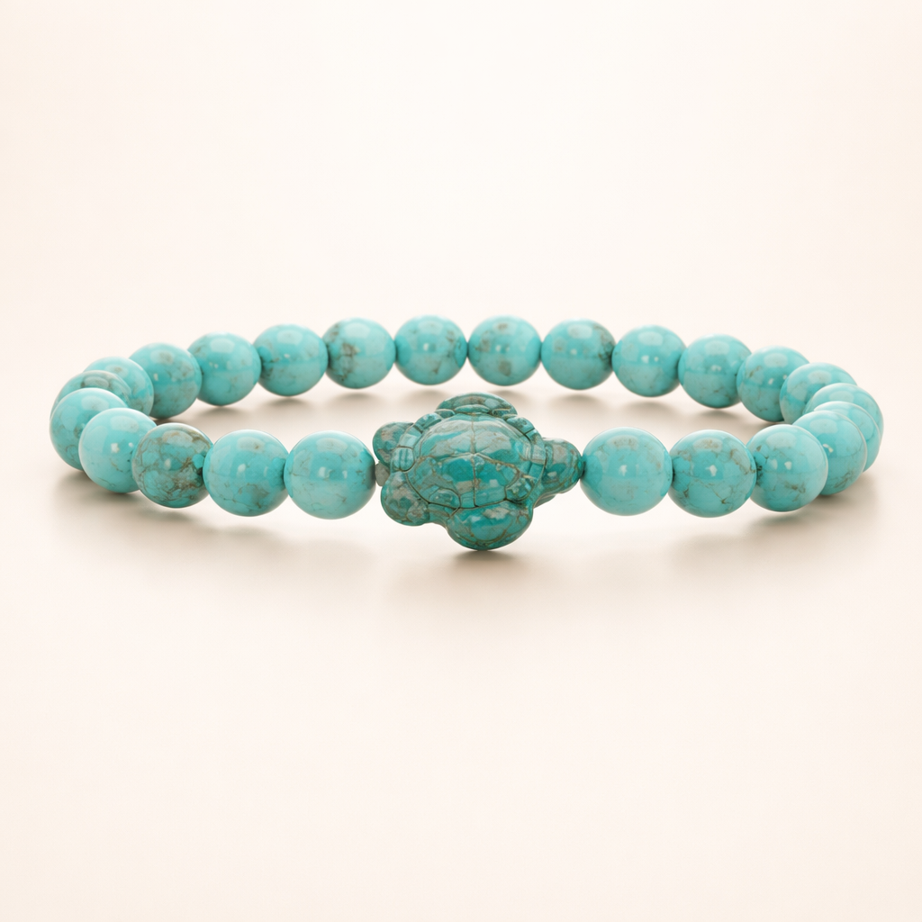 Unique Natural Stone Beaded Turtle Bracelets