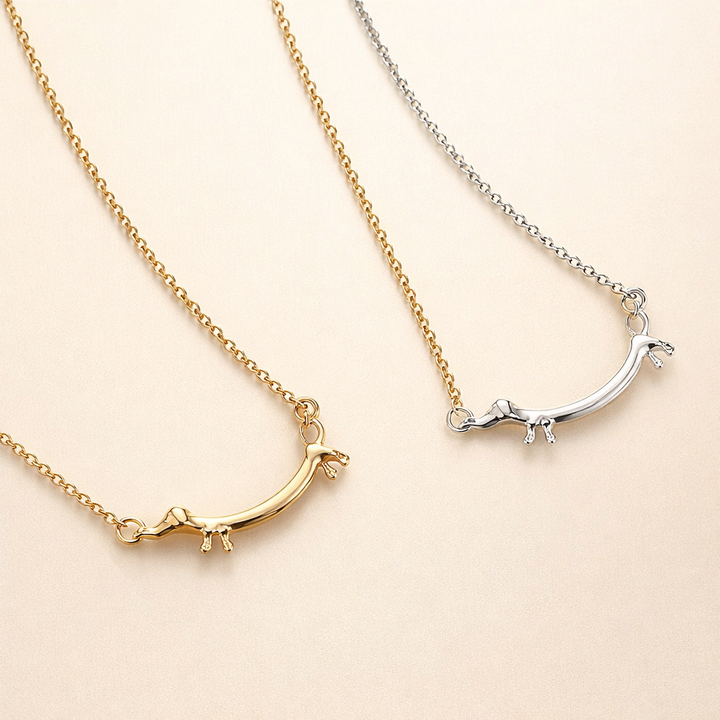 Gold Dachshund Necklace