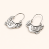 Boho Bird-Inspired Dangle Earrings – Silver-Coloured
