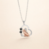 Heart-Shaped Dog and Girl Necklace