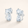 Vintage Zirconia Cat Earrings