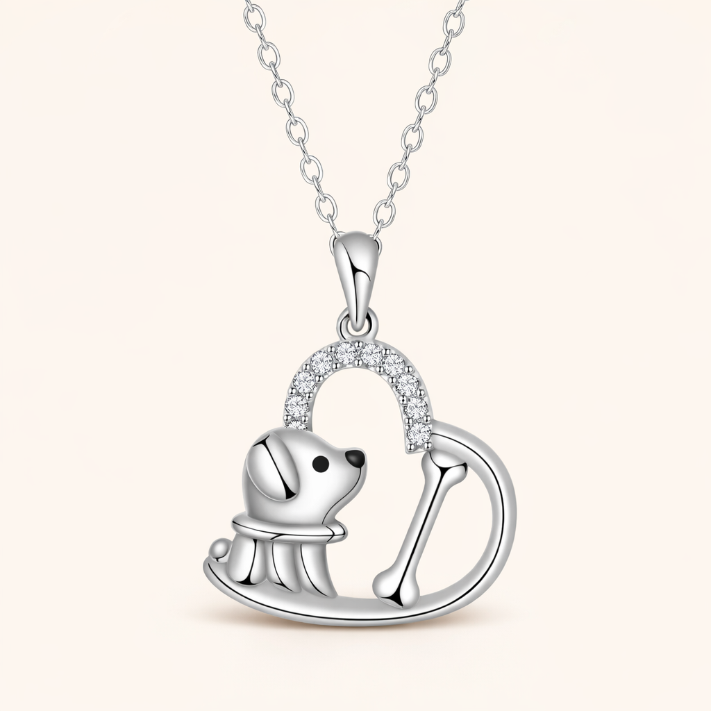 Heart Pendant Dog Necklace