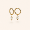 Freshwater Pearl Bella Hoop Earrings