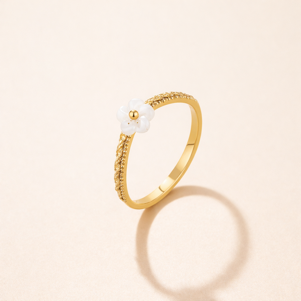 White Petal Ring