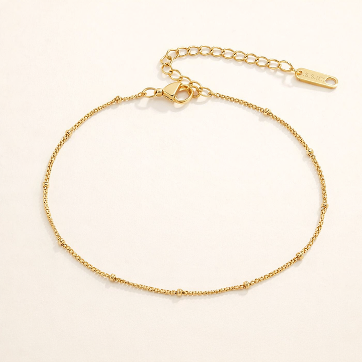 Mira Beaded Gold Anklet