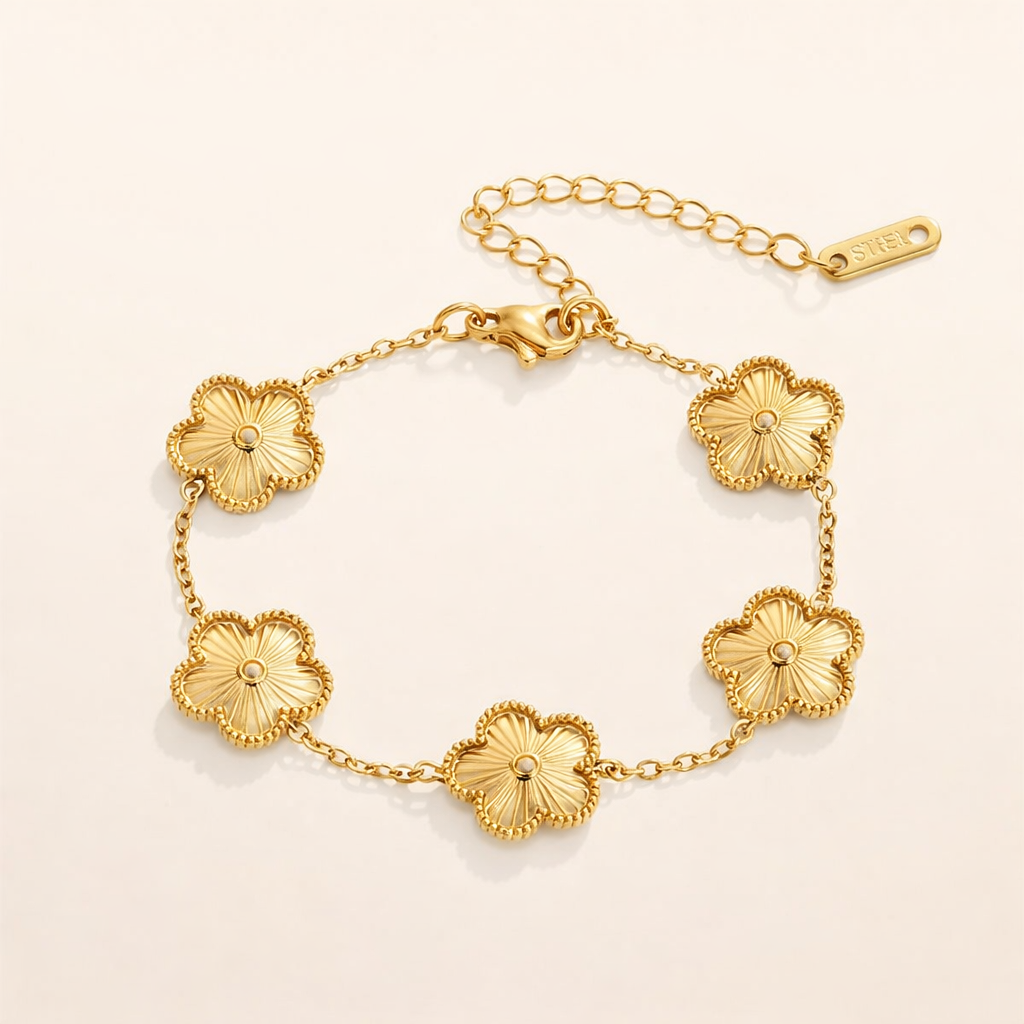 Gold Clover Bracelet