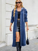 Woman Long Denim Trench Coat