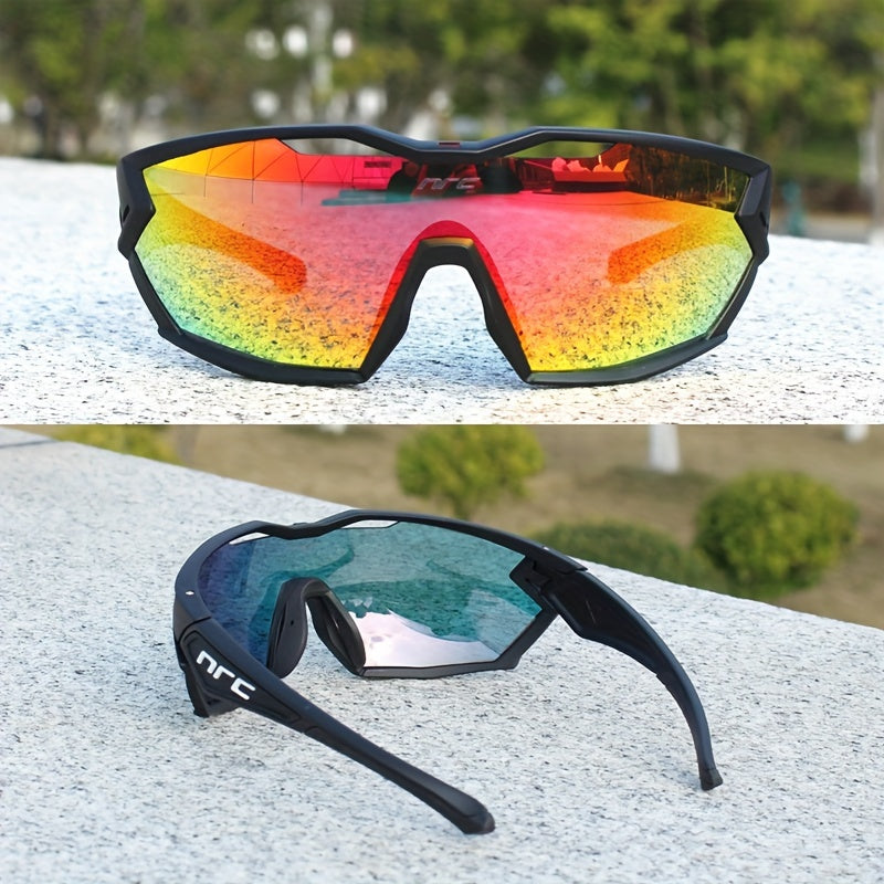 Polycarbonate Cycling Glasses with 3 Lenses – Windproof Glasses for Cycling, Running and Outdoor Activities