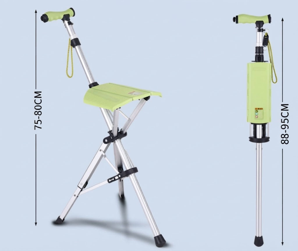 CrutchSeat - Folding Stool for Comfort - Lightweight and Portable