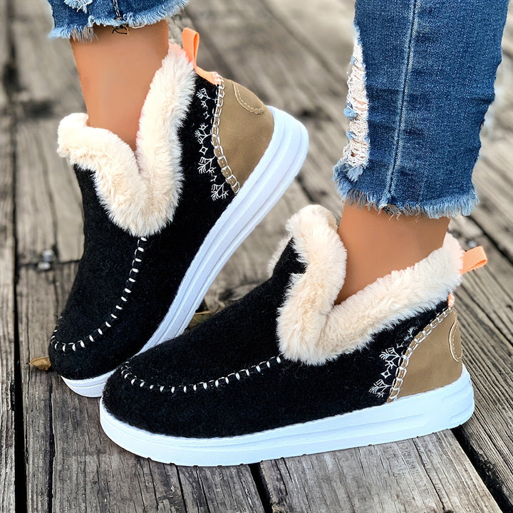 Women's Warm Slippers – Non-Slip, Plush Lining for Home and Winter Use