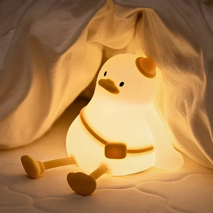 Cute Character Bedside Night Light Touch Control Rechargeable Lamp