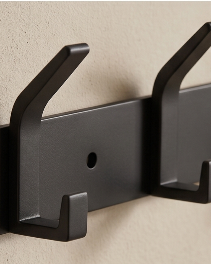Aluminium Wall Hooks – 3, 4, 5 or 6 Hooks | Bathroom Towel Rail