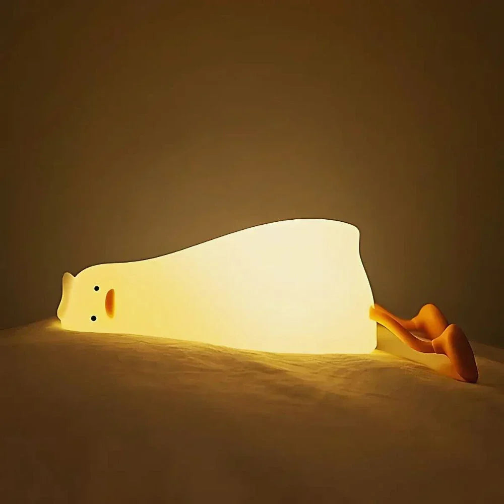 Cute Character Bedside Night Light Touch Control Rechargeable Lamp
