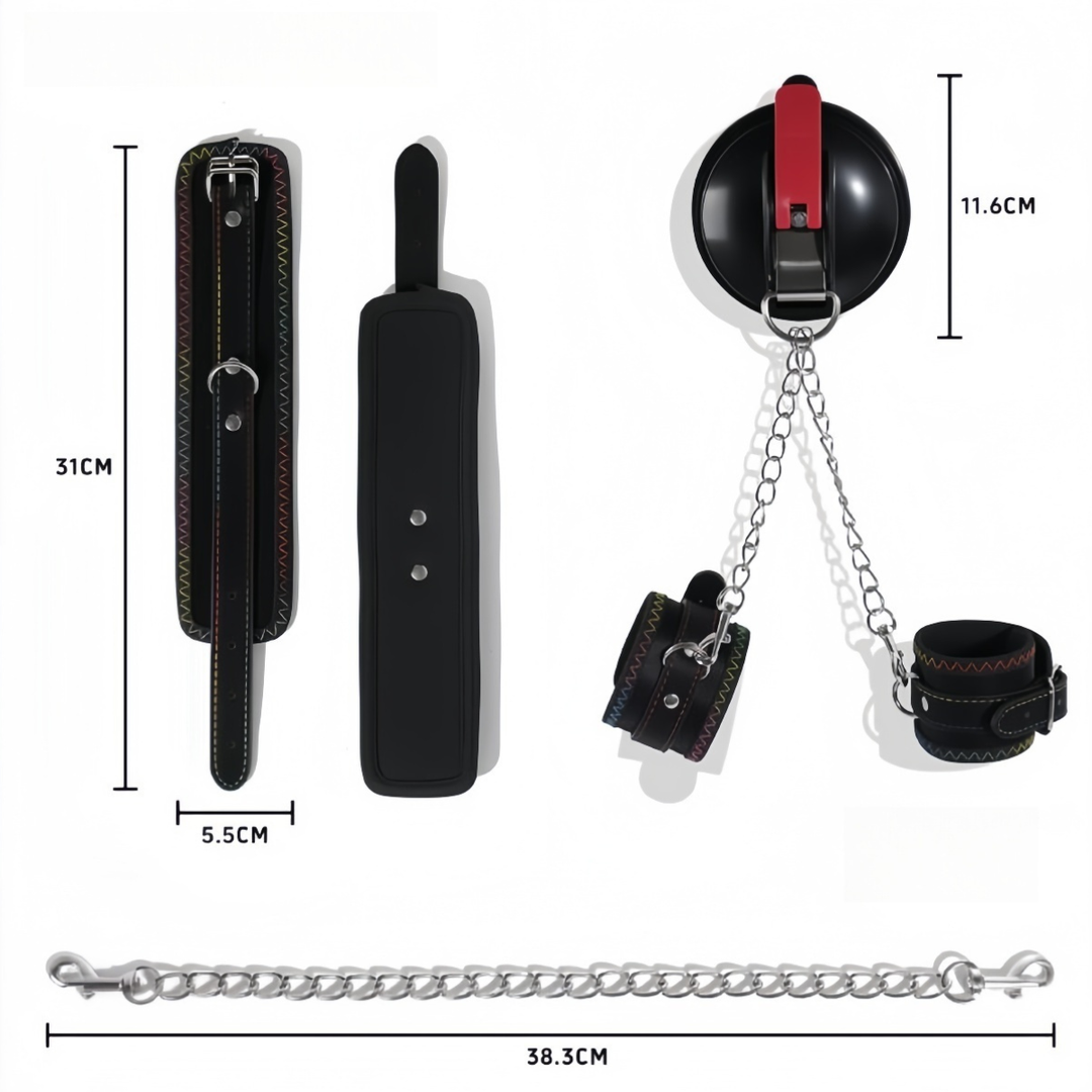 Suction cup restraints for shower play