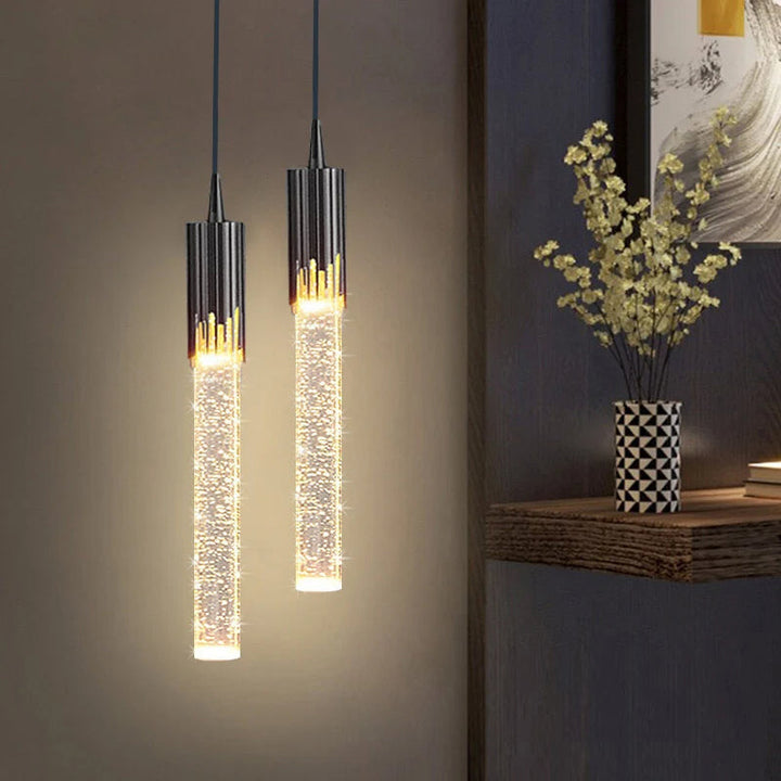 Cylinder-Shaped Glass Pendant Lamp - Lustreau