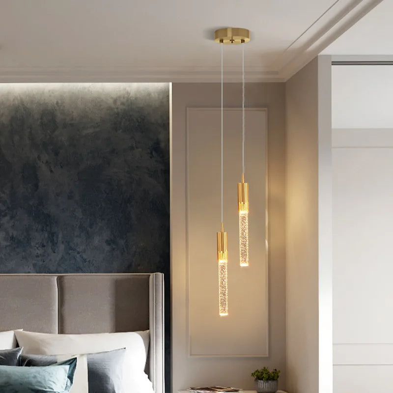 Cylinder-Shaped Glass Pendant Lamp - Lustreau