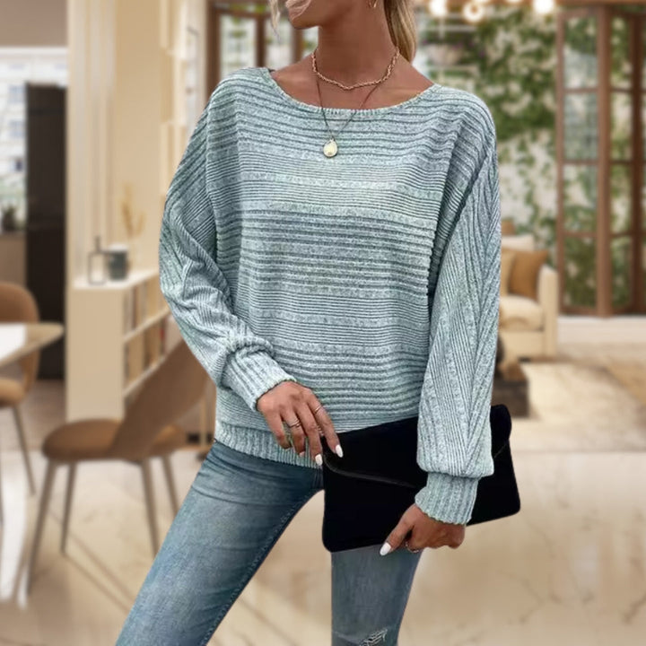 Trendy Women's Jumper with Contemporary Texture - Emma