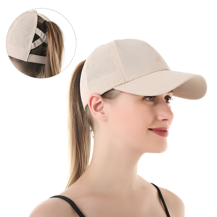 Breathable unisex mesh sports baseball cap with adjustable fit