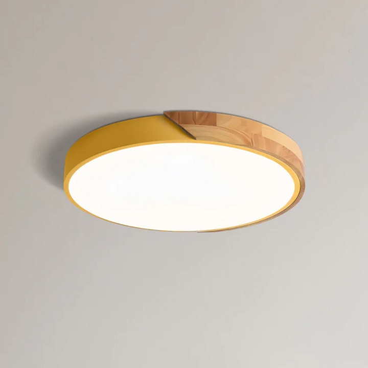 Delos Skandi Wooden Ceiling Lamp | Natural LED Design Light