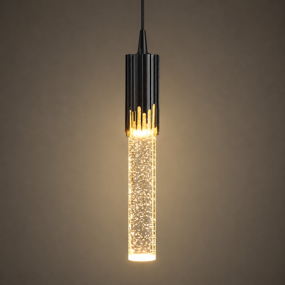 Cylinder-Shaped Glass Pendant Lamp - Lustreau