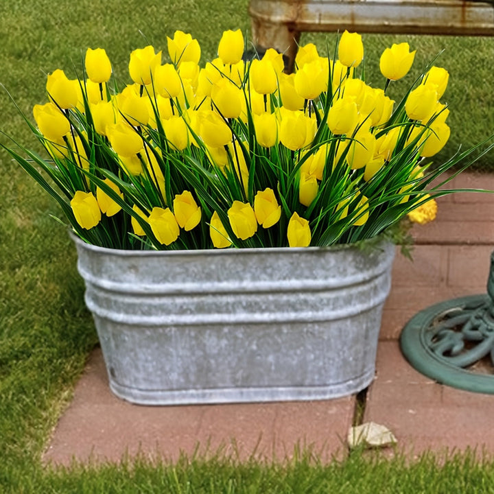 Set of 6 Artificial Tulip Bunches – UV-Resistant and Realistic for Garden and Indoor Decoration
