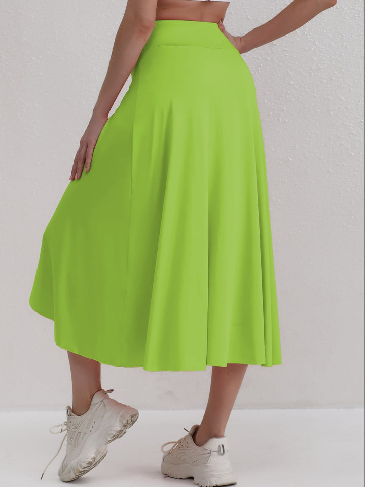 Sporty High-Waisted Skirt with Asymmetric Cut - Alexia