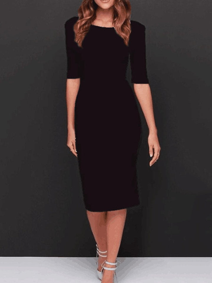 Maria - Fitted Plain Dress