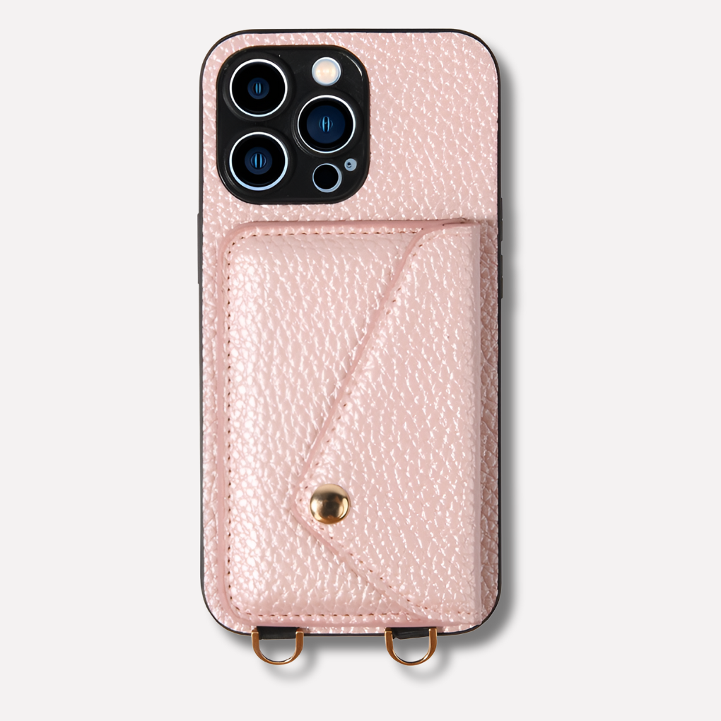 Leather Crossbody Phone Case – With Lanyard and Built-In Card Holder