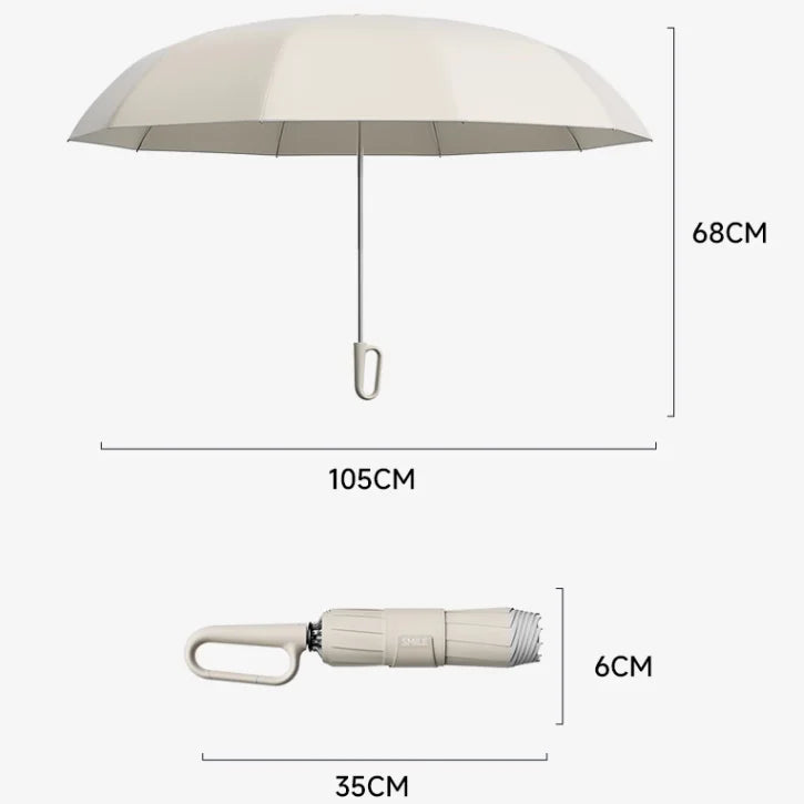 EliteShield Reverse Umbrella | Compact, Waterproof & Windproof with Reflective Safety Strip