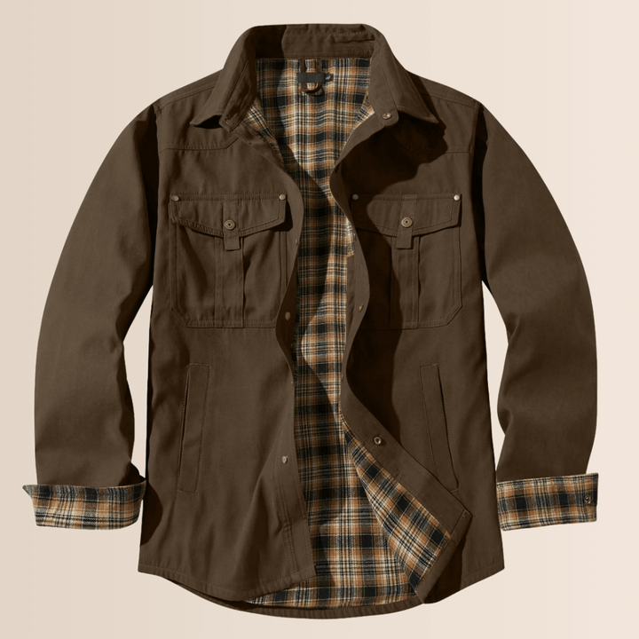 Men’s Vintage Flannel Plaid Jacket